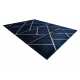 Exclusive EMERALD Carpet 1012 glamour, stylish geometric navy / gold
