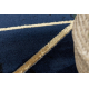 Eksklusiv EMERALD Teppe 1012 glamour, stilig geometriske marinen / gull