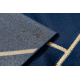 изключителен EMERALD килим 1012 блясък, геометричен тъмно синьо / злато