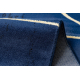 Tæppe EMERALD eksklusiv 1012 glamour, stilfuld geometrisk marineblå / guld