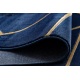 Alfombra EMERALD exclusivo 1012 glamour, elegante geométrico azul oscuro / oro