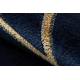 Alfombra EMERALD exclusivo 1012 glamour, elegante geométrico azul oscuro / oro