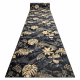 Runner anti-slip MONSTERA Leaves, gum gold 80 cm
