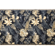 Runner anti-slip MONSTERA Leaves, gum gold 80 cm