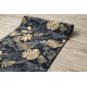Runner anti-slip MONSTERA Leaves, gum gold 80 cm
