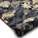 Runner anti-slip MONSTERA Leaves, gum gold 80 cm