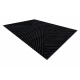 Kilimas EMERALD išskirtinis A0084 glamour, stilingas, eilutės, geometrinis juodas / sidabras 