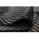 Kilimas EMERALD išskirtinis A0084 glamour, stilingas, eilutės, geometrinis juodas / sidabras 