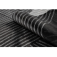 Koberec EMERALD výhradní A0084 glamour, stylový, řádky, geometrický černý / stříbrný 