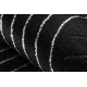 Koberec EMERALD výhradní A0084 glamour, stylový, řádky, geometrický černý / stříbrný 
