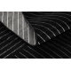 Koberec EMERALD exkluzívne A0084 glamour, štýlový, riadky geometrický čierna / striebro 