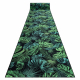 Pogumovaný běhoun MONSTERA Listy zelený 100 cm