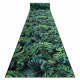 Csúszásgátló futó szőnyeg MONSTERA Levelek, gumi zöld 80 cm
