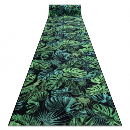 Koridorivaibad kummeeritud MONSTERA Lehed, kummi roheline 80 cm