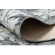 Alfombra de pasillo con refuerzo de goma MONSTERA Hojas, gris 100 cm