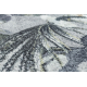 Csúszásgátló futó szőnyeg MONSTERA Levelek, gumi szürke 100 cm