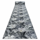 Alfombra de pasillo con refuerzo de goma MONSTERA Hojas, gris 80 cm