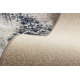 Alfombra de pasillo con refuerzo de goma PATCHWORK vintage, beige 100 cm