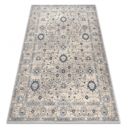 Traversa anti-alunecare LOTUS FERNS 45270 Frunze gri / aur PENTRU SPĂLARE 100cm