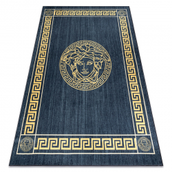 Wool Carpet SOHO 477.04.LA400 OSTA - Ornament, frame, natural green / beige