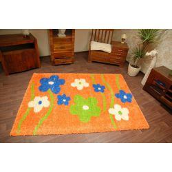 Teppich SHAGGY BLUMEN 095 orange