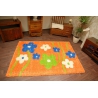 DYWAN SHAGGY KWIATY 095 orange