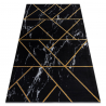 Dywan EMERALD ekskluzywny 1012 glamour, stylowy geometryczny, marmur czarny / złoty
