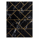 Exklusiv EMERALD Matta 2000 glamour, snygg geometrisk, marble svart / guld