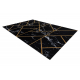 Koberec EMERALD výhradní 2000 glamour, stylový geometrický, mramor černý / zlato
