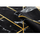 Ексклузивно EMERALD Тепих 2000 гламур, стилски геометријски, мермер црн / злато