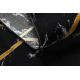Paklājs EMERALD ekskluzīvs 2000 glamour, stilīgs ģeometriskas, marvalzis melns / zelts