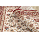 Teppich Wolle NAIN Ornament, Rahmen 0001/00001 beige / rotwein