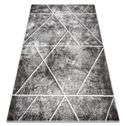Tapete MATEO 8031/644 Moderno, geométrico, triângulos - estrutural cinza 