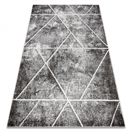 Килим MATEO 8031/644 Модерен, геометричен, триъгълници - структурно сив