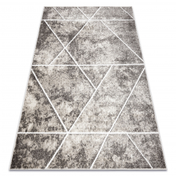 Tapis MATEO 8032/944 Moderne, géométrique, triangles - structurel gris / beige