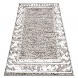 Tapis MATEO 8033/944 Moderne grec, cadre - structurel gris / beige