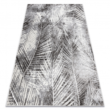 Tapis MATEO 8035/644 Moderne feuilles de palmier - structurel gris 