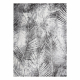Alfombra MATEO 8035/644 Moderna hojas de palma - estructural gris 
