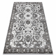 Tapis MATEO 8037/644 Classique cadre, fleurs - structurel gris 