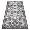 Tapis MATEO 8037/644 Moderne cadre, fleurs - structurel gris 
