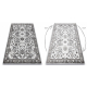 Tapis MATEO 8037/644 Classique cadre, fleurs - structurel gris 