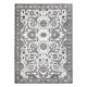 Tepih MATEO 8037/644 Modern okvir, cvijeće - strukturno sivi