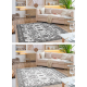 Carpet MATEO 8037/644 Modern frame, flowers - structural grey