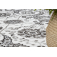 Tappeto MATEO 8037/644 Moderno cornice, fiori - strutturale grigio