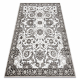 Carpet MATEO 8037/944 Modern frame, flowers - structural grey / beige