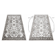 Carpet MATEO 8037/944 Modern frame, flowers - structural grey / beige