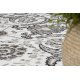 Tappeto MATEO 8037/944 Moderno cornice, fiori - strutturale grigio / beige