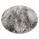 Килим MATEO 8035/944 кръг Модерен Палмови листа - структурно сив / бежов