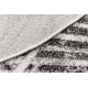 Tappeto MATEO 8035/944 cerchio Moderno foglie di palma - strutturale grigio / beige