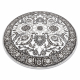 Tappeto MATEO 8037/644 cerchio Moderno cornice, fiori - strutturale grigio 